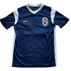 NIKE Dri-Fit Kids Large V-Neck Salvo Soccer Club Blue Jersey